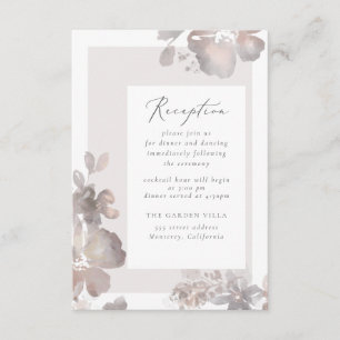 Carte d'insertion de réception Romance fleur sauva