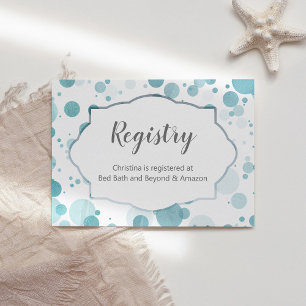 Carte d'insertion de registre, Baby shower garçon 