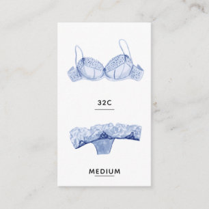 Carte d'insertion de taille Lingerie