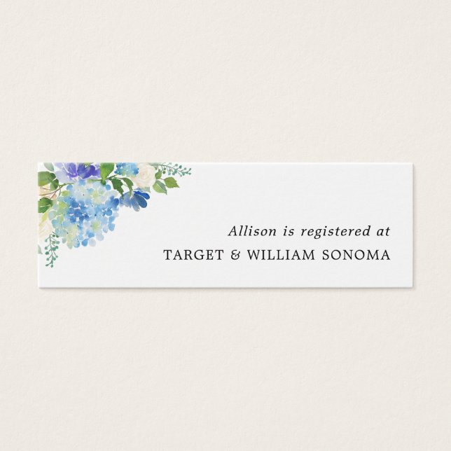 Carte d'insertion d'enregistrement de mariage Flor (Devant)