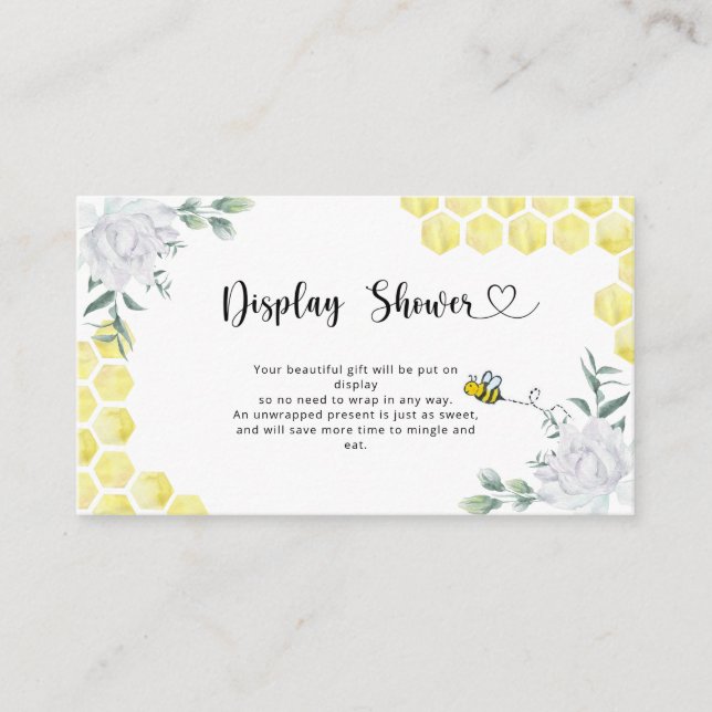 Carte d'insertion du Baby shower d'affichage des a (Devant)