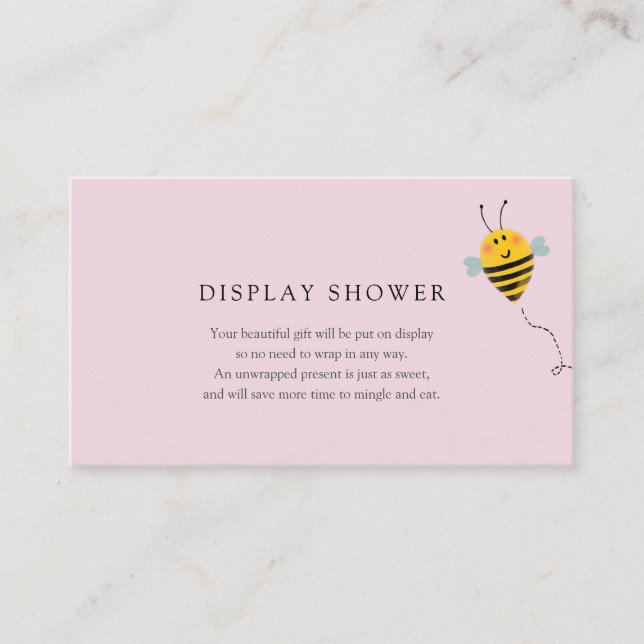 Carte d'insertion du Baby shower d'affichage des a (Devant)