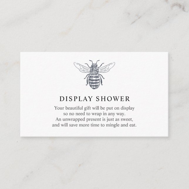 Carte d'insertion du Baby shower d'affichage des a (Devant)