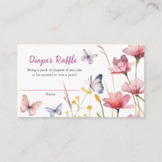 Carte d'insertion du Baby shower papillon