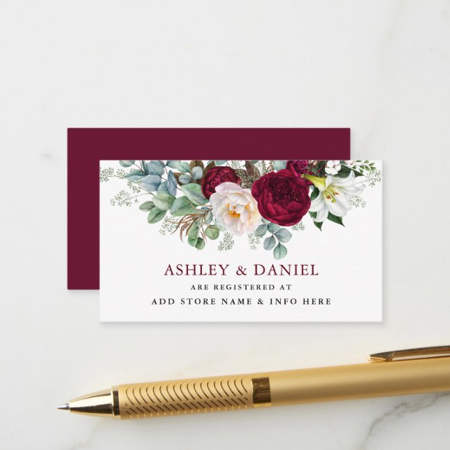 Carte d'insertion du registre des Mariages floraux (Devant/Arrière en situation)