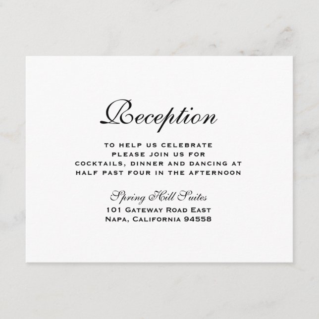 Carte d'insertion élégante (Devant)