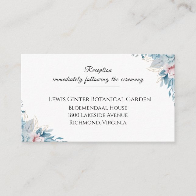 Carte d'insertion faire-part de mariage - Réceptio (Devant)
