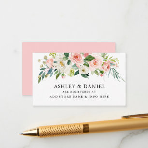Carte d'insertion Floral Rose Blush Mariage