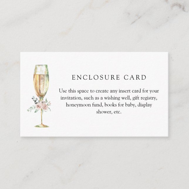 Carte d'insertion florale personnalisée pour brunc (Devant)