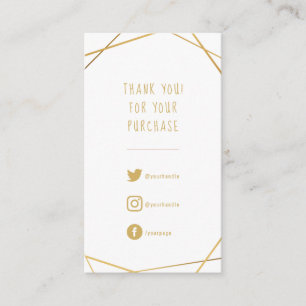 Carte d'insertion géométrique or pour les commande