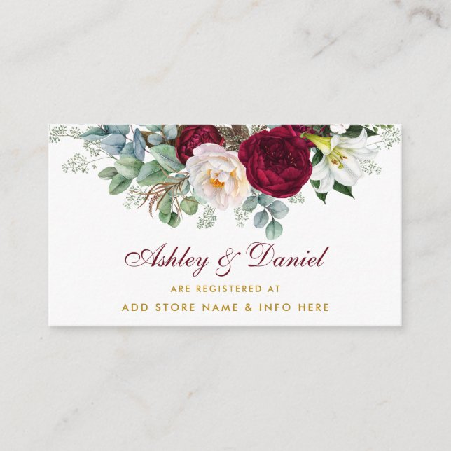 Carte d'insertion Gold du registre des Mariages fl (Devant)