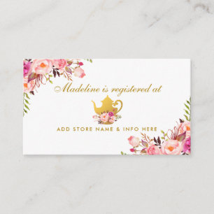 Carte d'insertion Gold Rose Tea Party