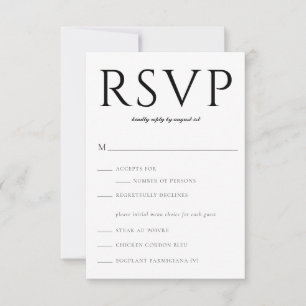 Carte d'insertion Gras Serif Classic RSVP