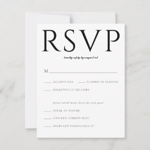 Carte d'insertion Gras Serif Classic RSVP