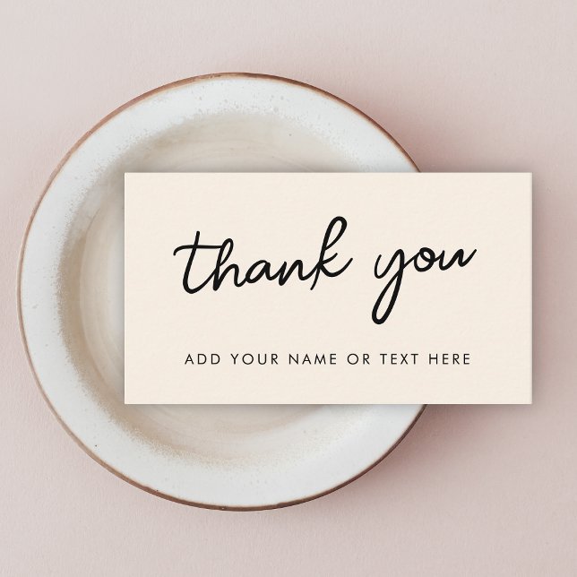 Carte d'insertion Merci | Crème neutre minimale (Créateur téléchargé)