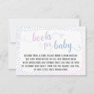 Carte d'insertion pour demande de livre pour bébé