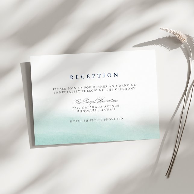 Carte d'insertion pour la réception de mariage Sea (Créateur téléchargé)