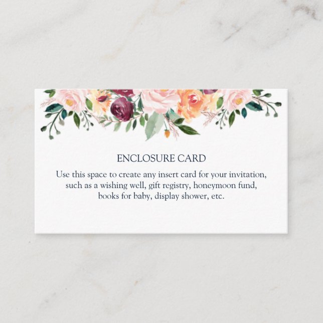 Carte d'insertion pour l'heure du thé (Devant)