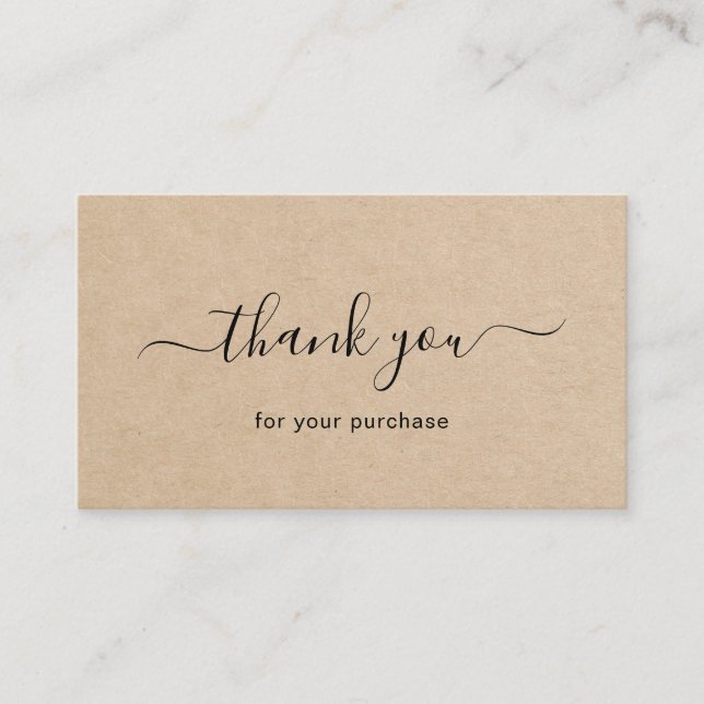 Carte d'insertion simple Brown élégant (Devant)