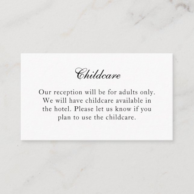 Carte d'insertion traditionnelle noir et blanc san (Devant)