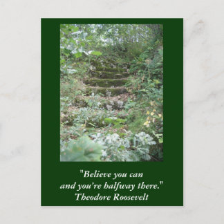 Carte d'inspiration. Citation de Roosevelt