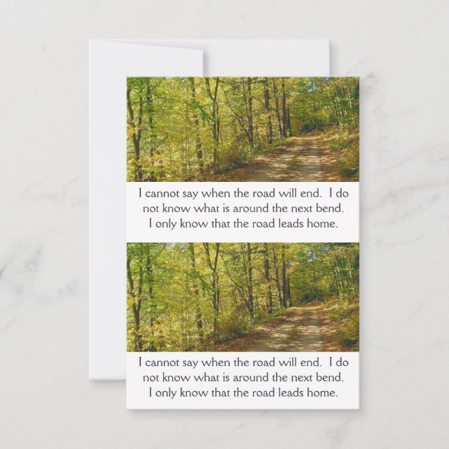 Carte d'inspiration de la route de la foi d'automn (Devant)