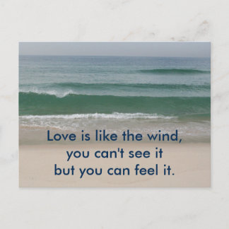 Carte d'inspiration : L'amour est comme le vent