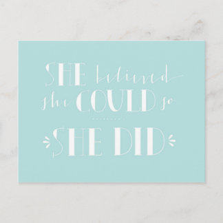 Carte d'inspiration - "She Believe"