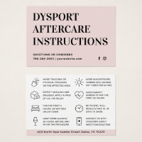 Carte d'instruction de post-soins d'injection Boto