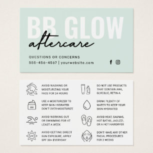 Carte d'instruction faciale brillante Mint BB