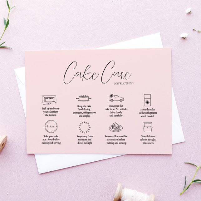 Carte d'instruction Pink Cake Care (Créateur téléchargé)