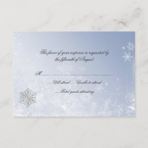 Carte d'intervention du Mariage de flocon de neige