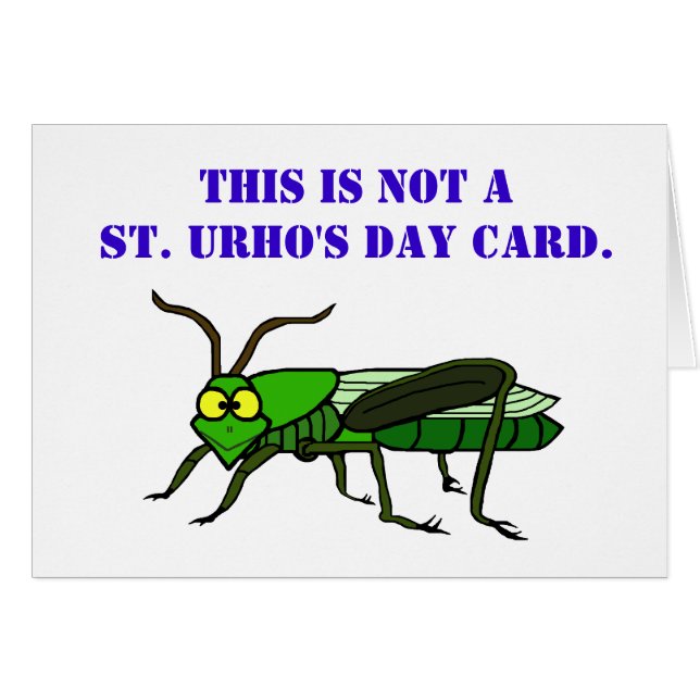 Carte d'intimidation de la casserole de St. Urho's (Devant horizontal)