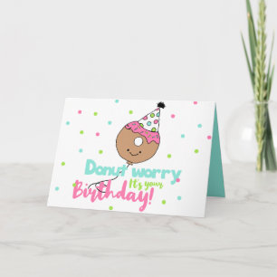 Carte Dinuts de caricature Art Joyeux Anniversaire Art D