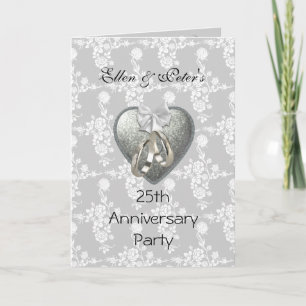 Carte d'invitation 25e anniversaire de mariage Par