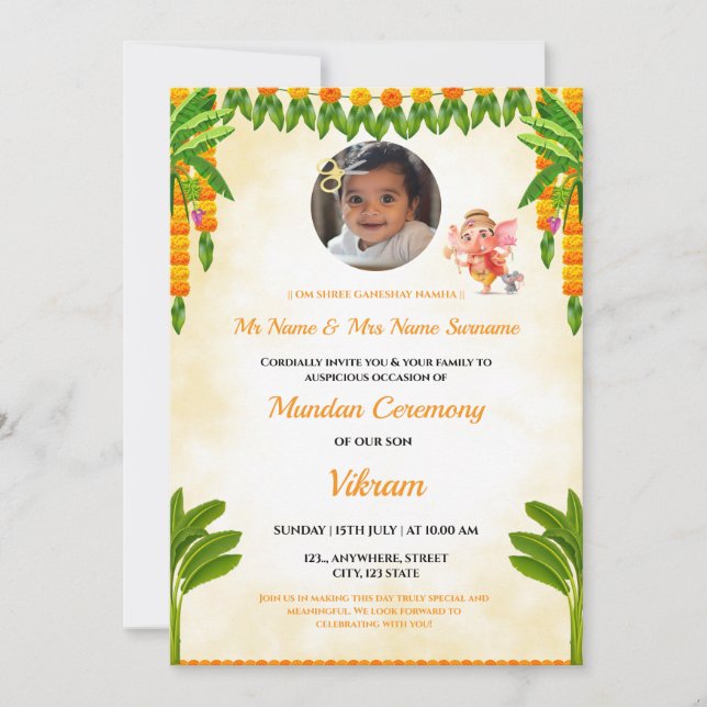 Carte d'invitation à la cérémonie de remise des ch (Devant)