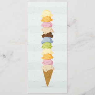 Carte d'invitation à la crème glacée