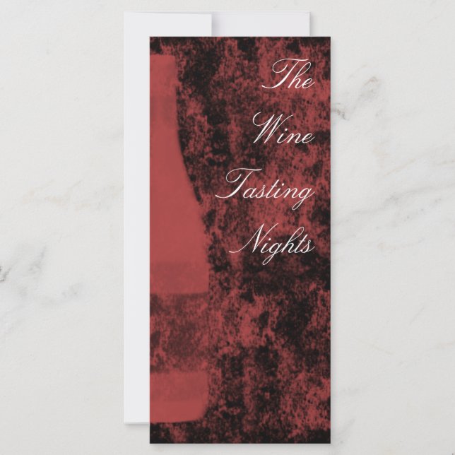 Carte d'invitation à la dégustation de vin (Devant)