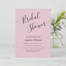 Carte d'invitation à la douche nuptiale plate