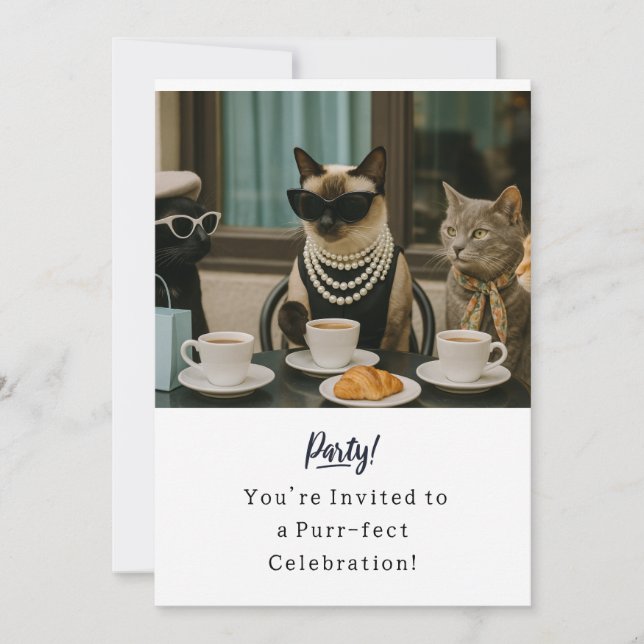 Carte d'invitation à la fête d'anniversaire du cha (Devant)