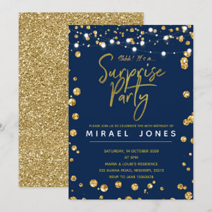 Carte d'invitation à la fête d'anniversaire surpri