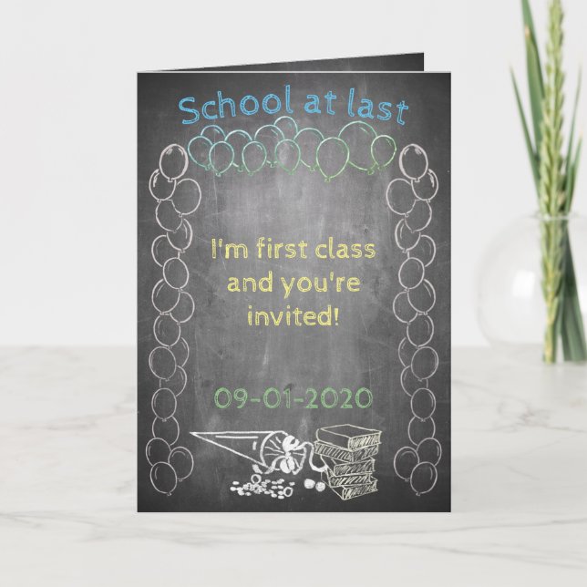 Carte d'invitation à l'inscription scolaire sur ta (Devant)