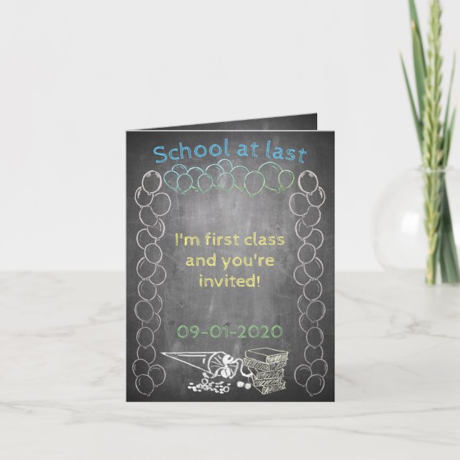 Carte d'invitation à l'inscription scolaire sur ta (Devant)