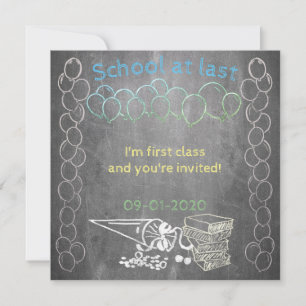 Carte d'invitation à l'inscription scolaire sur un