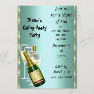 Carte d'invitation à une fête d'adieu Au revoir