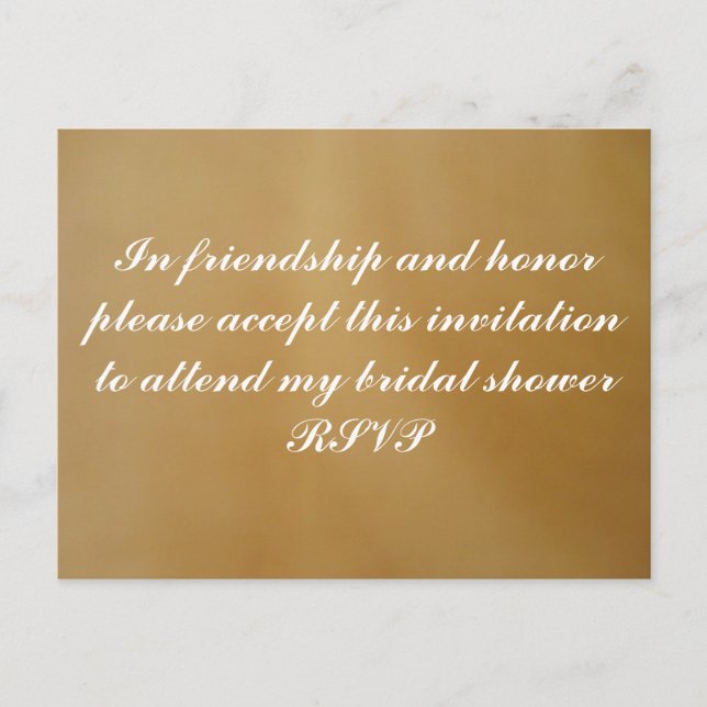 Carte d'invitation à une fête de fiançailles (Devant)