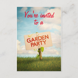 Carte d'invitation à une Garden Party