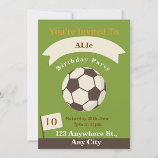 Carte d'invitation Ali aime le football