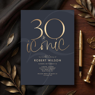 Carte d'invitation anniversaire 30 ans Iconique Na