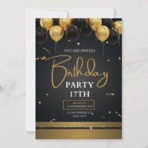 Carte d'invitation anniversaire modifiable